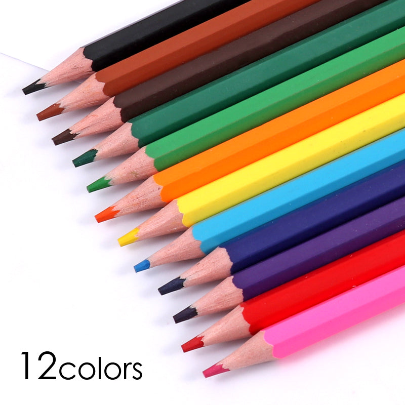 Pack of 12 7" Drawing Erasable Colouring Pencils Set