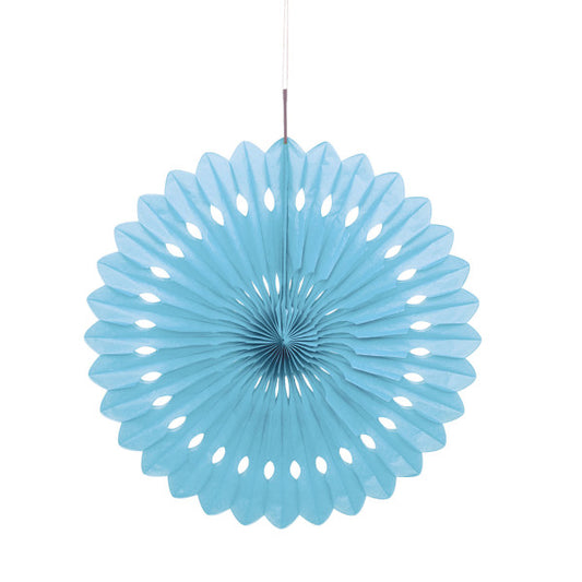 Powder Blue Solid 16" Tissue Paper Fan