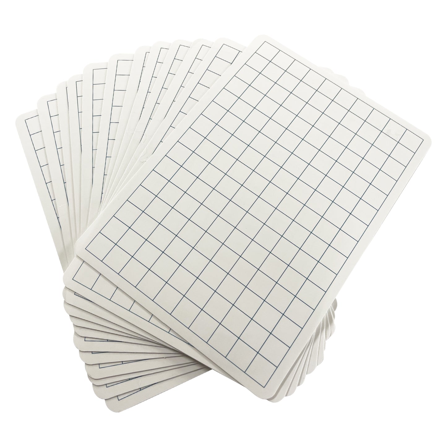 Pack of 12 Square Grid A4 Drywipe Whiteboards