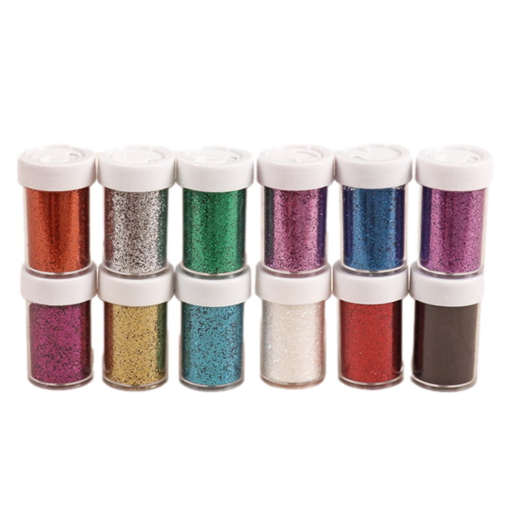 Pack of 12 Colorful Glitter