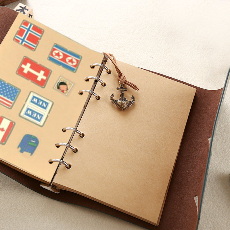 B6 80 Sheets DIY Kraft Paper Loose Leaf Notebook