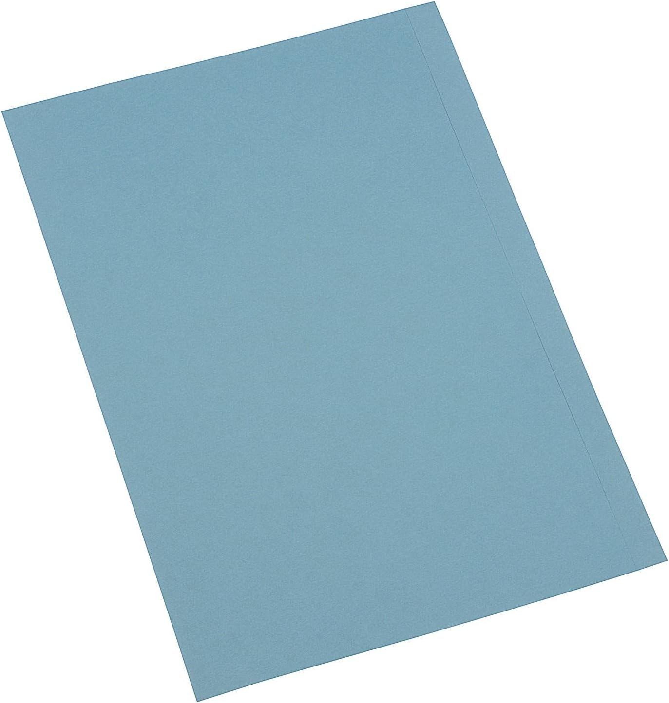 Pack of 100 Mediumweight 250gsm Foolscap Blue Square Cut Folders