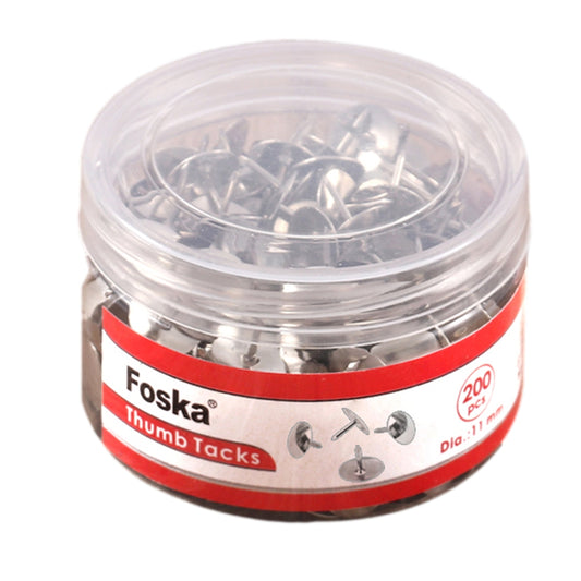 Tub of 200 Nickel Thumbtacks 11mm