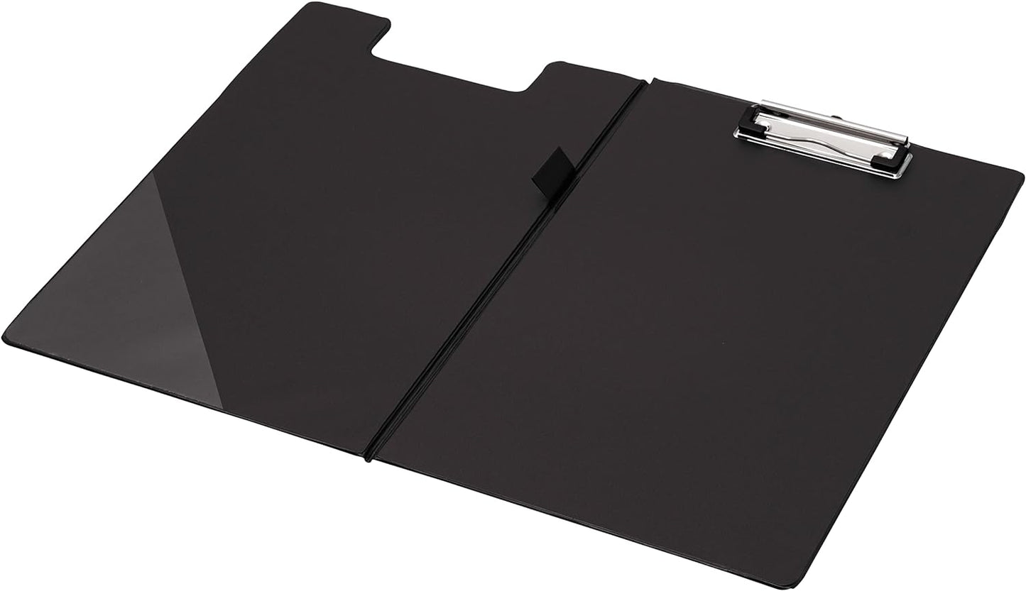 Q-Connect PVC Foldover Clipboard Foolscap Black