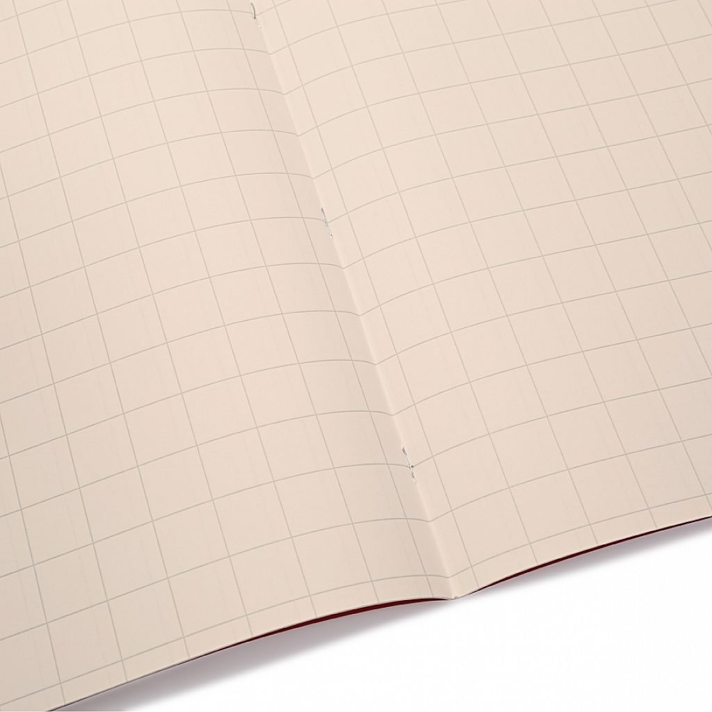 Rhino A4 48 Page Red with Cream Tinted Paper 10mm Squared Exercise Book