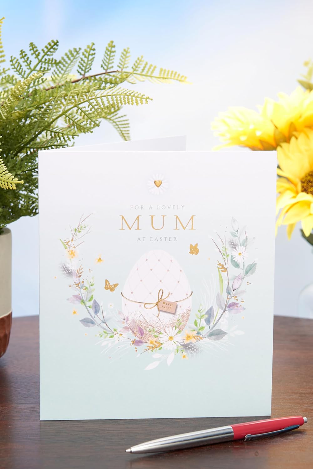 For A Lovely Mum Beautiful Egg Design Easter Card