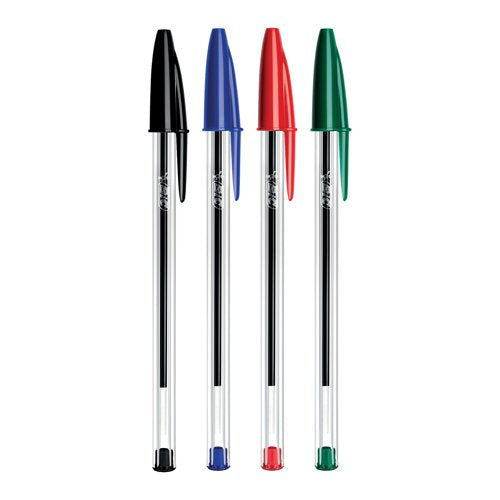 Pack of 10 Bic Cristal Medium Assorted Ballpoint Pens