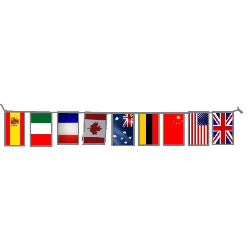 World Flags Bunting 7m with 25 Flags