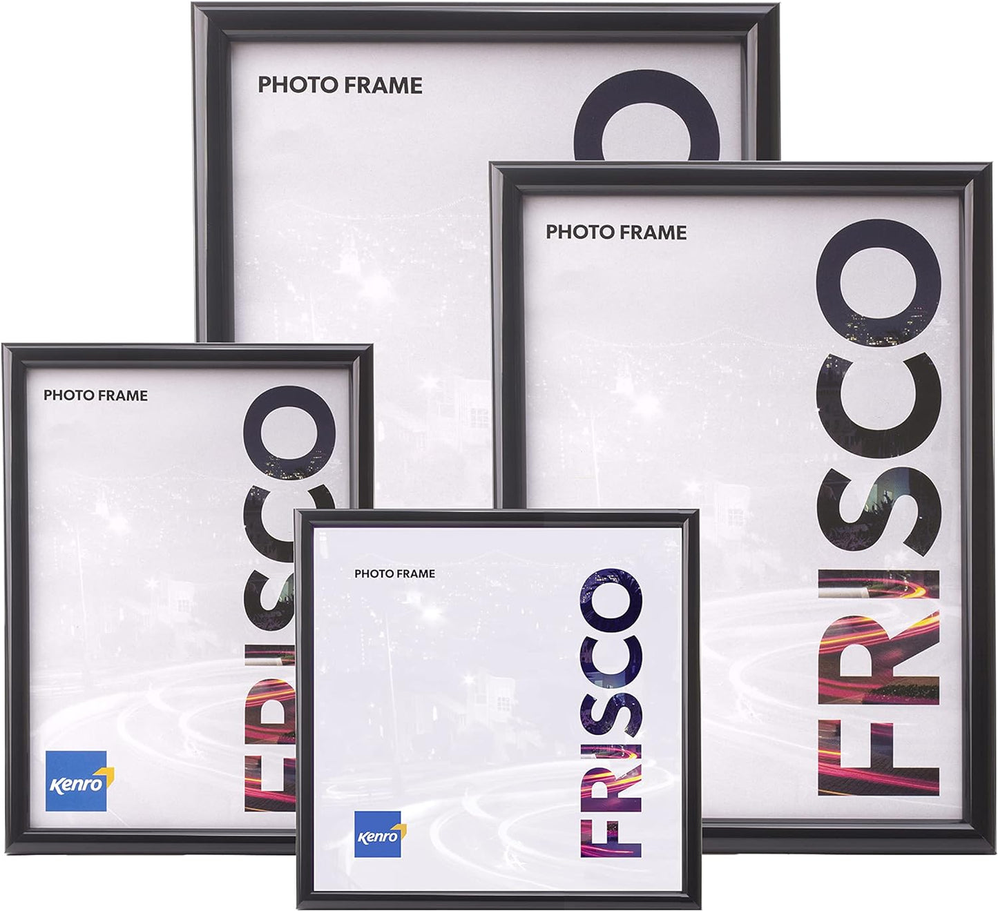 A4 Kenro Frisco Frame Black Border Glass Front