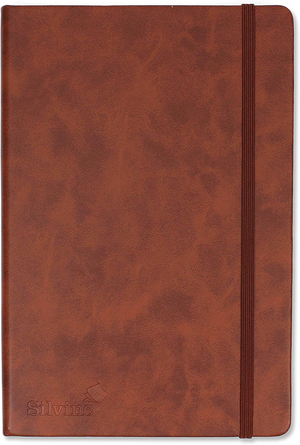 A5 160Pages Executive Soft Feel Tan Ruled Notebook with Marker Ribbon