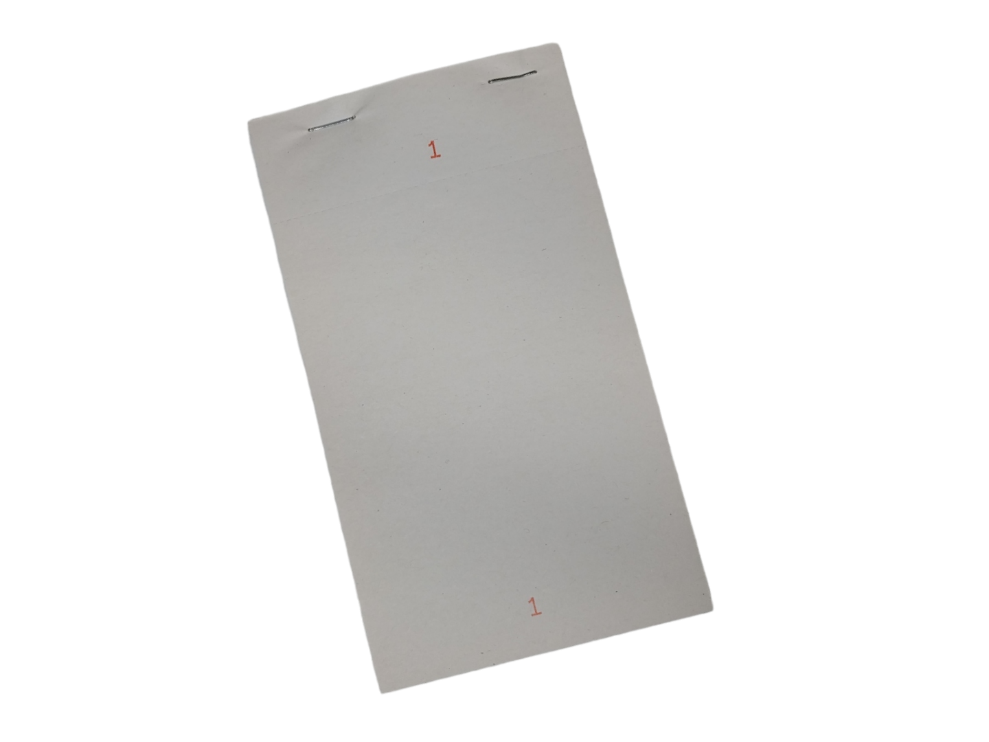 Pack of 10 95mm x 165mm Plain White Numbered Service Pads