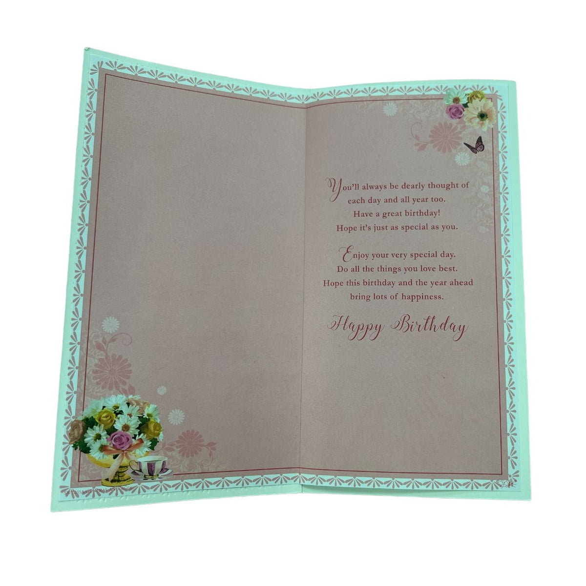 Birthday Wishes Auntie Foil Finished Soft Whispers Card – Choice Wholesale