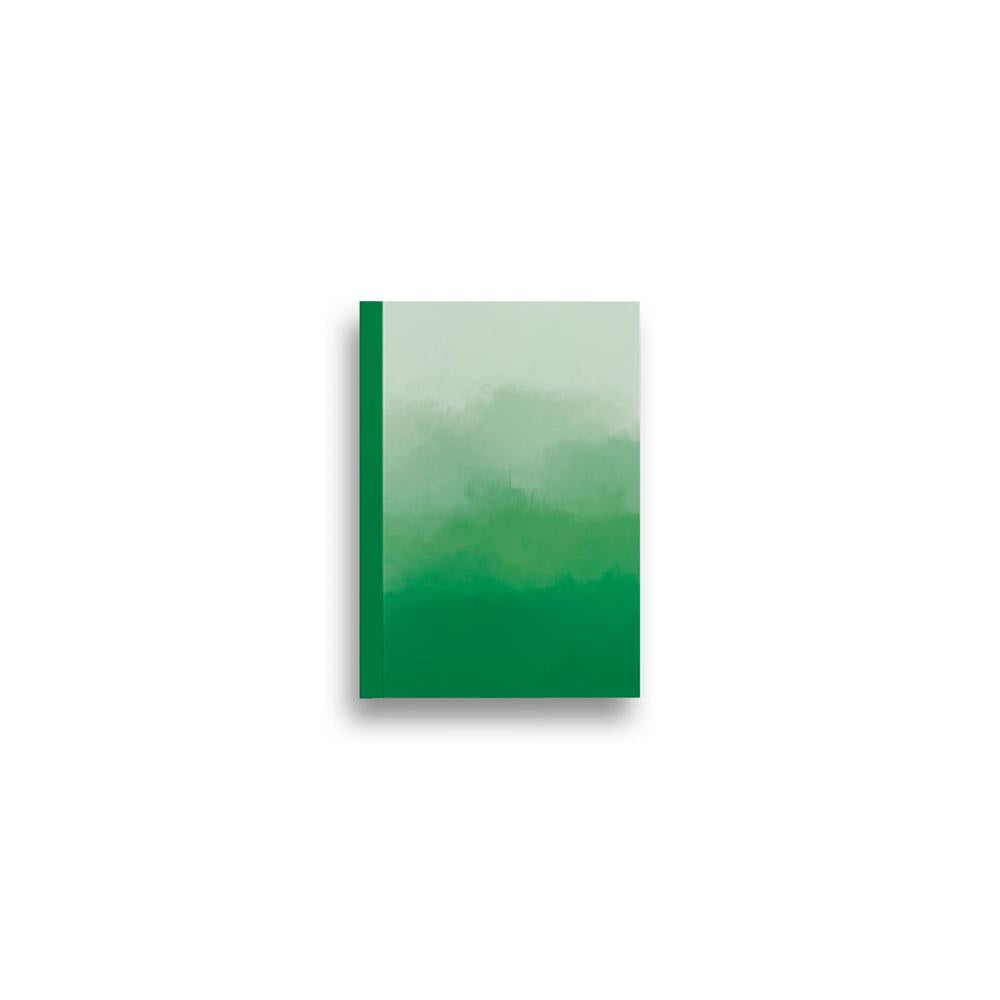 A6 Lined 100 Pages Green Cloud Design Notepad By Jolipad