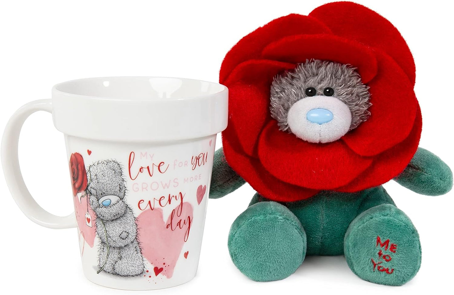 Me To You Plant Pot Mug and Rose Plush