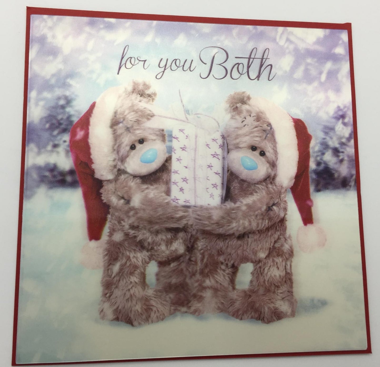 3D Holographic Both Of You Me to You Bear Christmas Card 