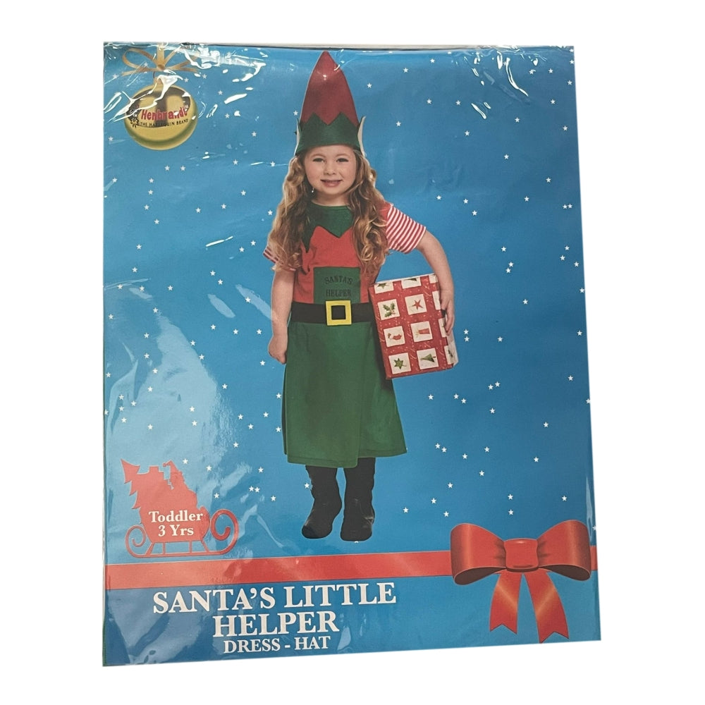 Toddler Girl Santa's Little Helper Fancy Dress Costume