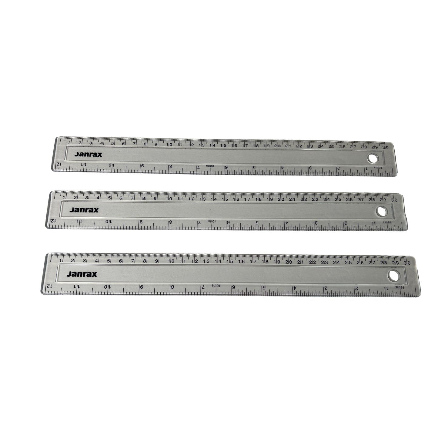 Shatter Resistant 30cm Plastic Ruler by Janrax