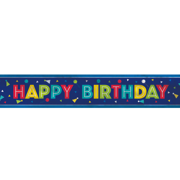 12ft Foil Peppy Birthday Banner