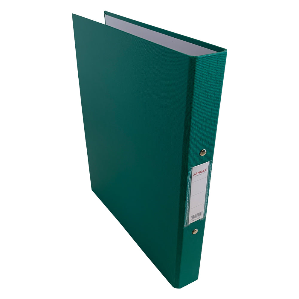 Pack of 10 A4 Green Paper Over Board Ring Binders by Janrax