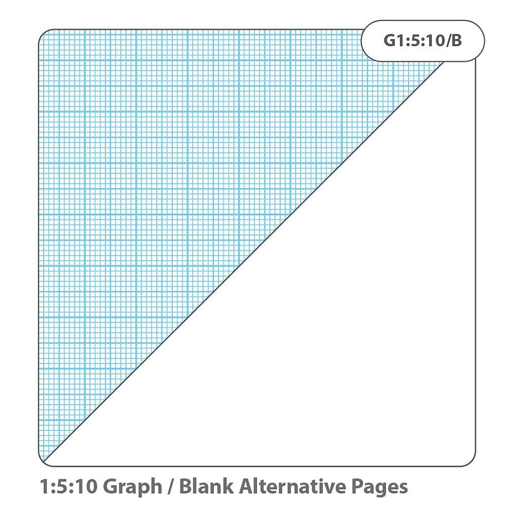 Rhino A4 100 Page 10mm Graph Ruling with Plain on Reverse Graph Pad