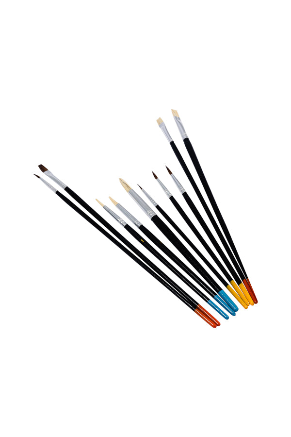 10 Piece Assorted Size Artists Brush Set