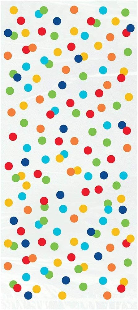 Pack of 20 Rainbow Polka Dots Cellophane Bags