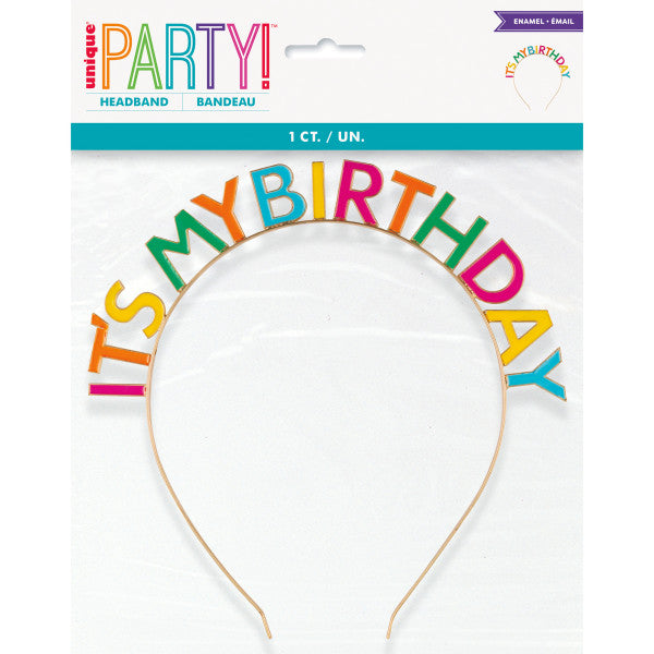 Enamel "It's My Birthday" Headband