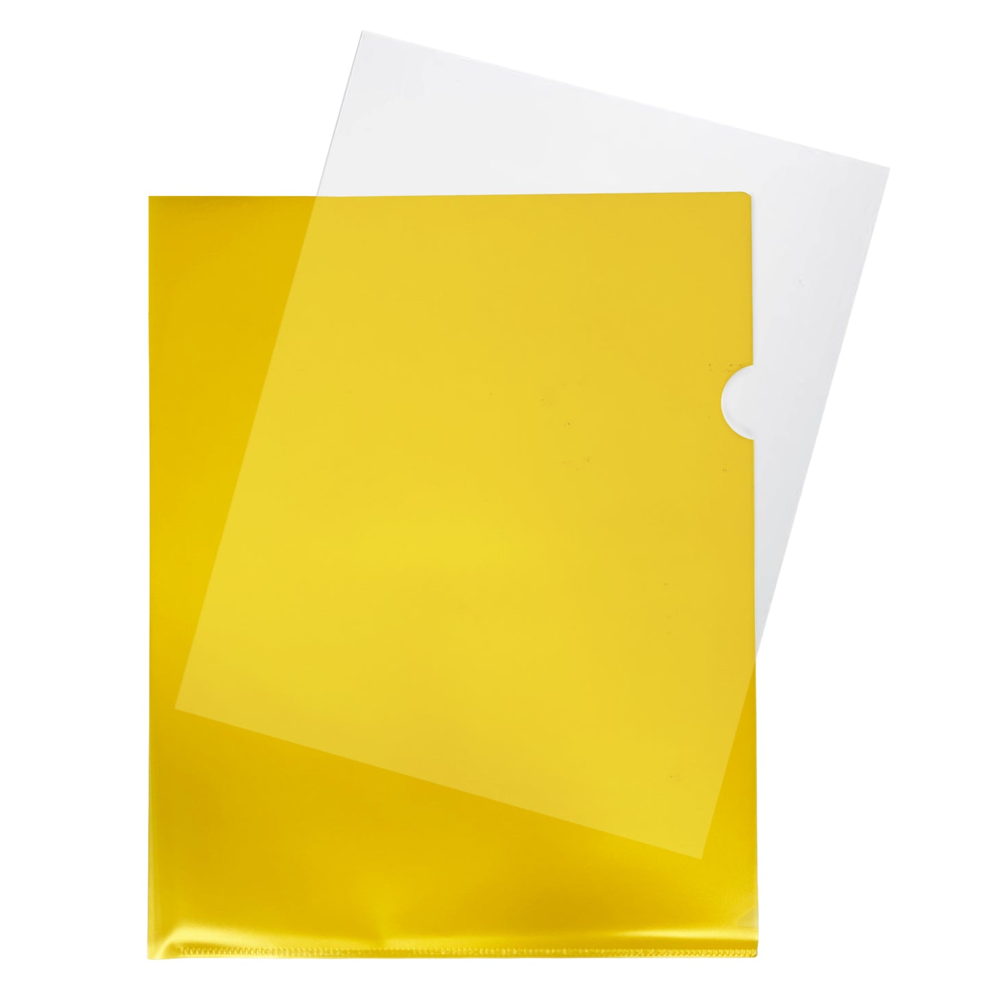 Pack of 25 A4 Yellow L Shaped Open Top and Side Report File Folders