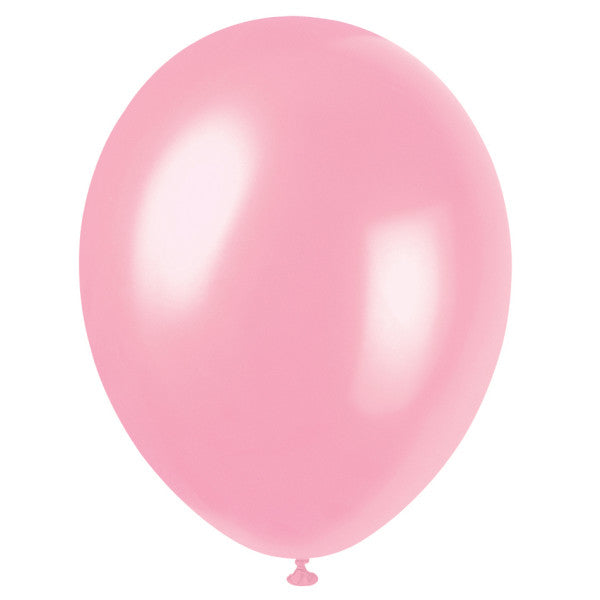 Pack of 8 Crystal Pink 12" Premium Pearlised Balloons