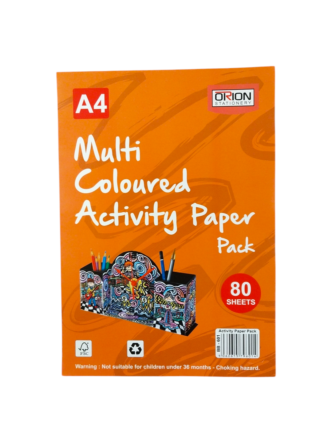 Multi Coloured Activity Paper Pack 80 Sheets