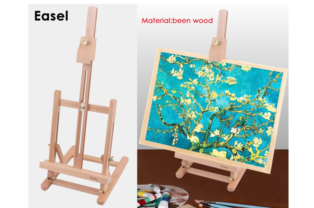 Beech Wood Antique Adjustable Painting Stand Display Tripod Easel 20 x 24 x 56cm 