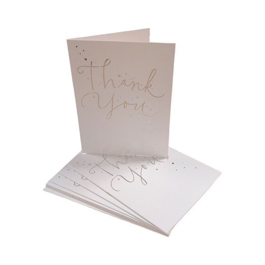 Pack of 10 Foil Finished Thank You Cards with Envelopes