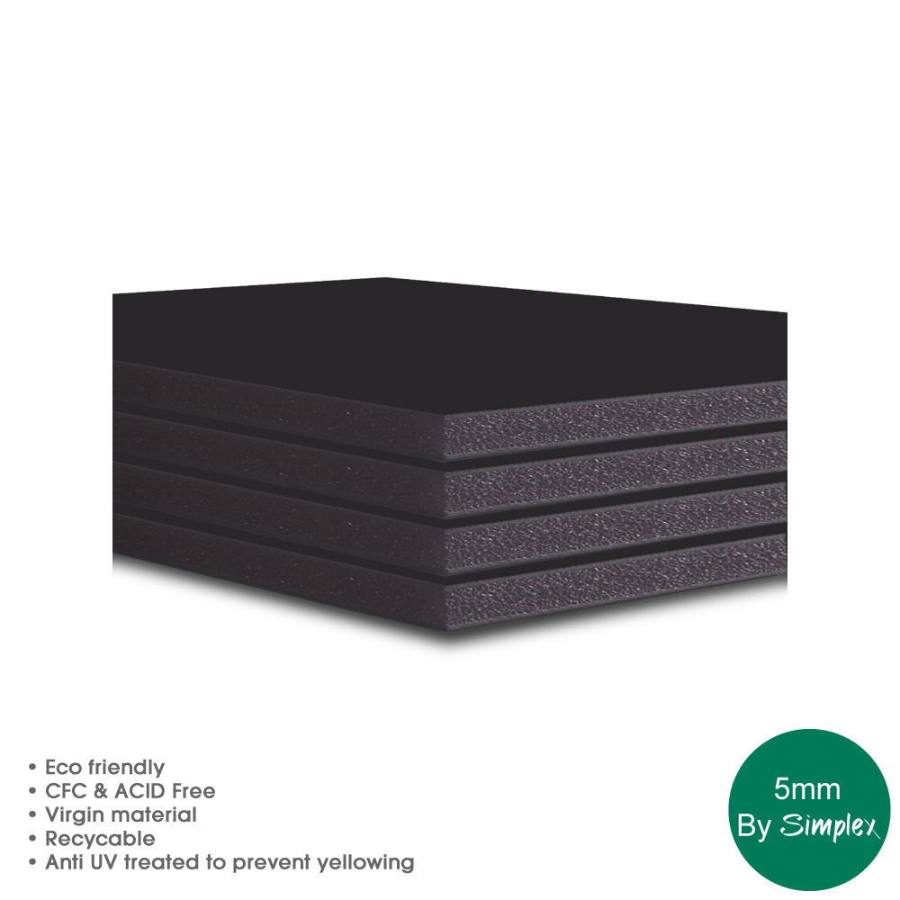 Pack of 10 A1 5mm Black Foam Boards with Core