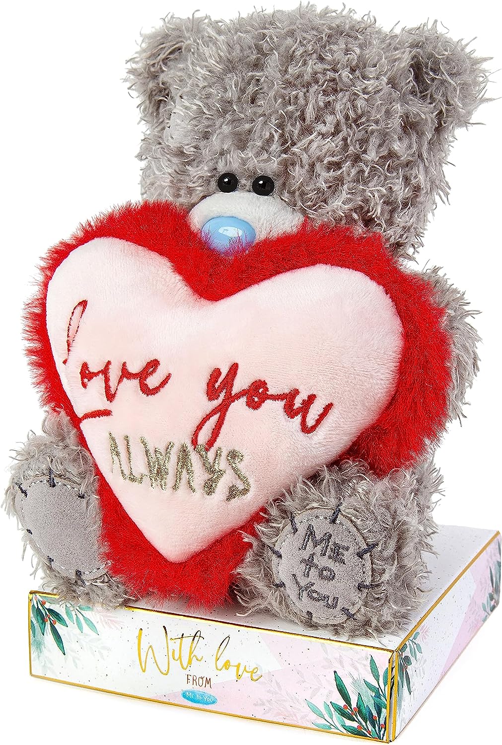 Me to You Tatty Teddy Christmas 'Love You Always' Bear On Gift Plinth 15cm High