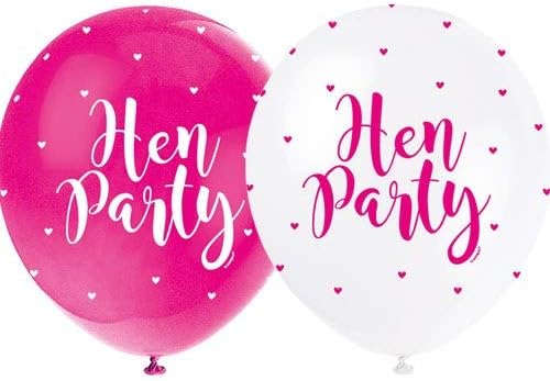 Pack of 5 Hen Party 12" Latex Balloons