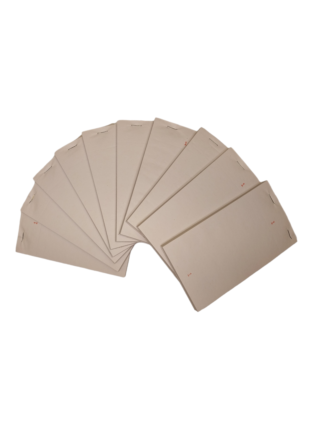 Pack of 10 95mm x 165mm Plain White Numbered Service Pads