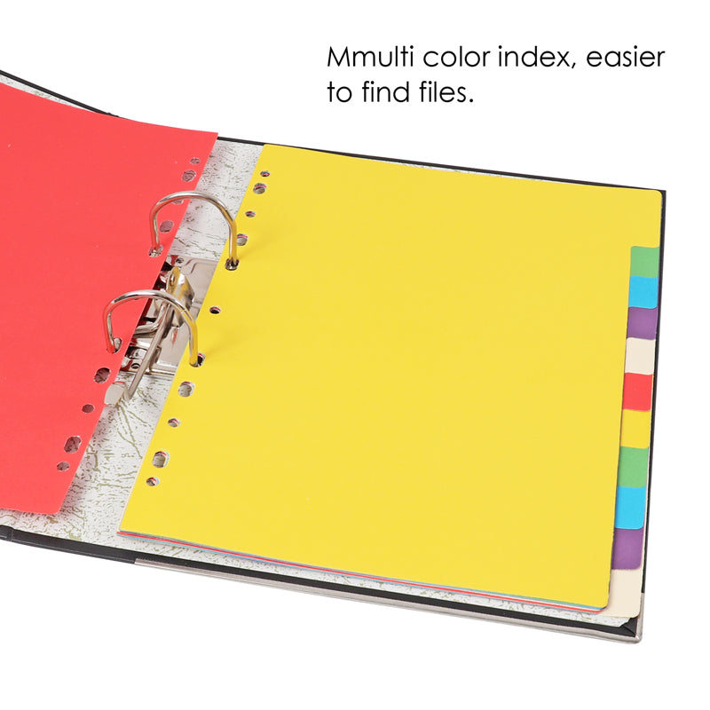 A4 12 Part Coloured Card Index Filing Dividers