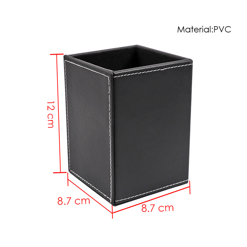 Black Desktop Organiser Stationery Pen Pot