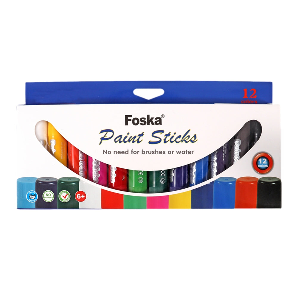 Pack of 12 Classic Colour Paint Sticks