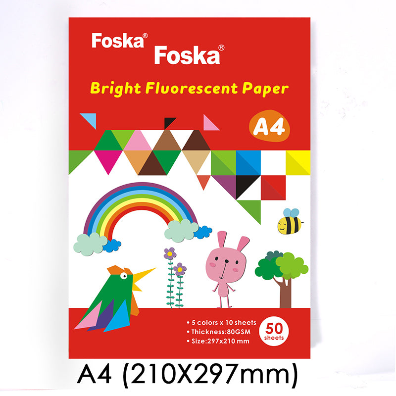 A4 50 Sheets Bright Fluorescent Paper