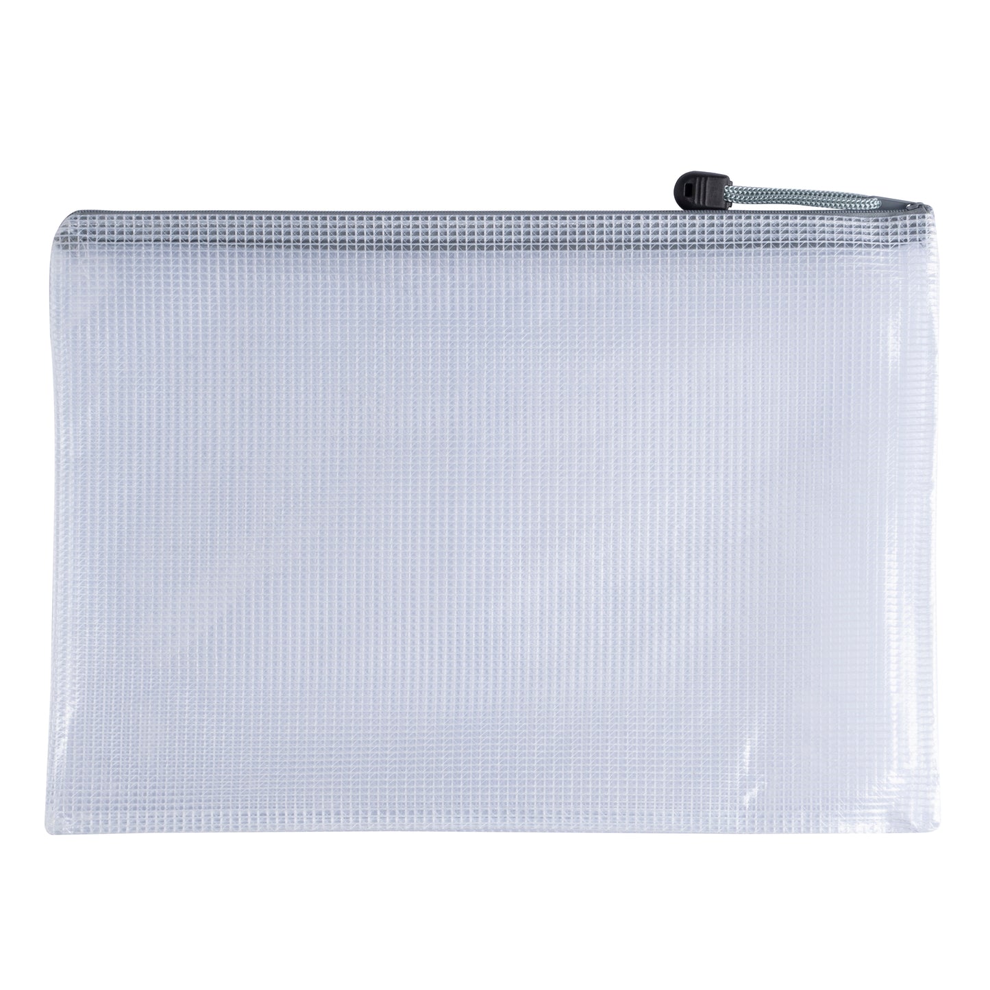 Pack of 12 A4 Grey PVC Mesh Zip Bags