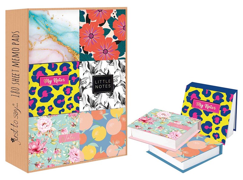 180 Sheets Illustrated Note Pad Block