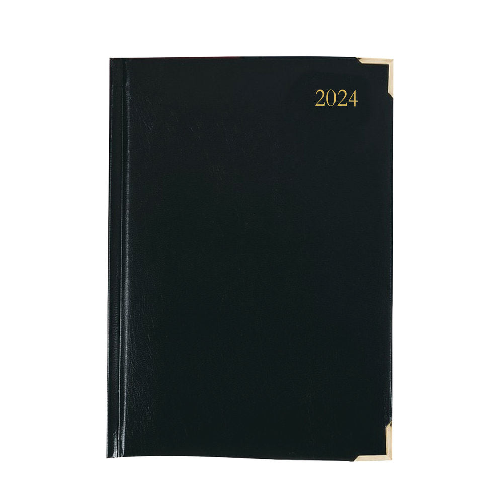 2024 A5 Day Per Page Black Executive Diary