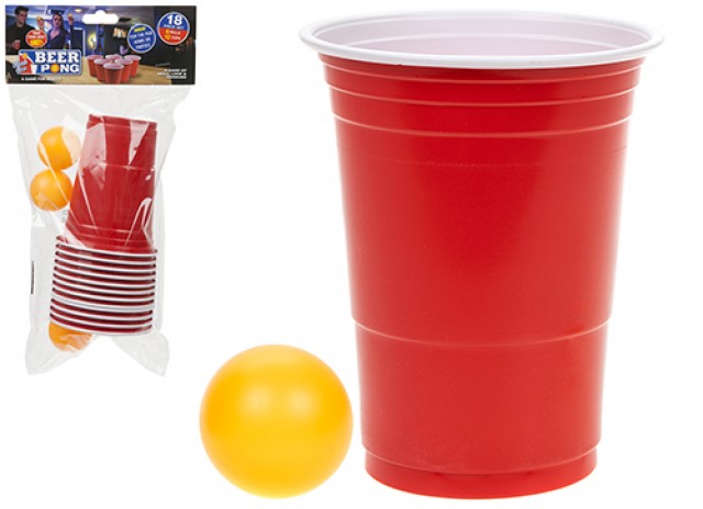 Christmas Party Activity Beer Pong Set With 12 Cups and 6 Balls