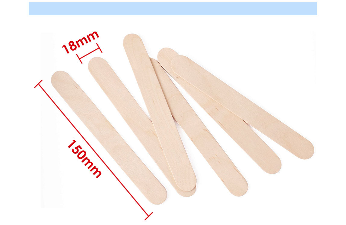 Pack of 50 Natural Colour Wooden Sticks Craft Lollipop