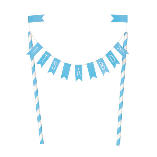 "It's a Boy" Baby Shower Bunting Cake Topper