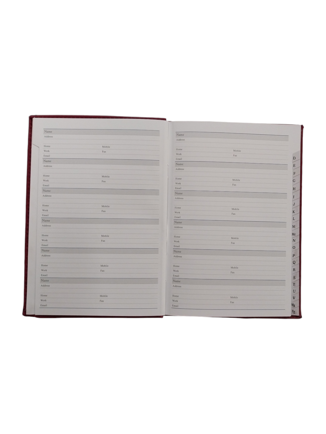 A5 Red Address Book