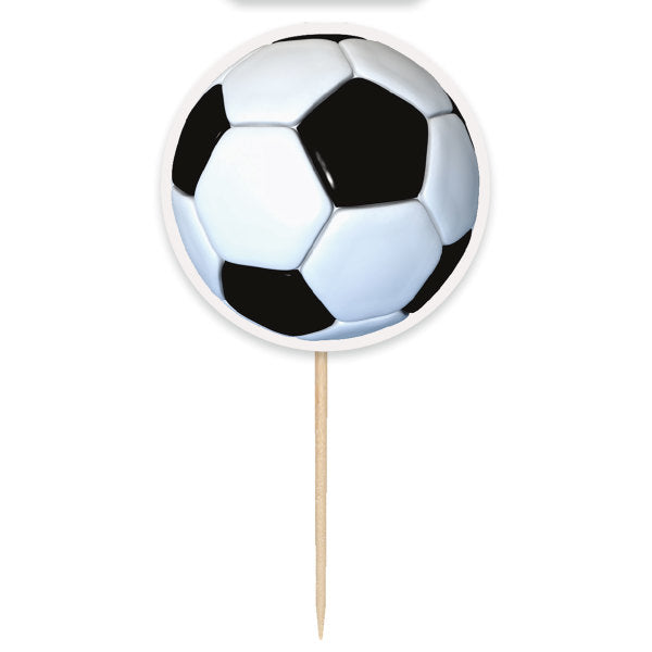 Pack of 6 3D Football Soccer Cake Toppers