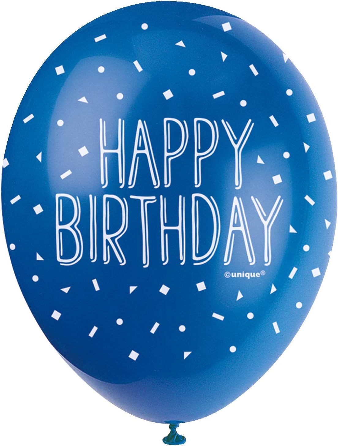 Pack of 5 Blue Happy Birthday 12" Latex Balloons