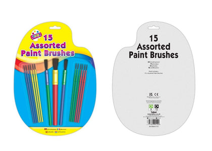Set of 15 Assorted Paint Brushes